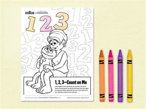 Sesame Street Coloring Pages Count