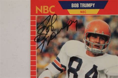 Bob Trumpy Autographed Nfl Pro Set Nbc Announcer Signed Card