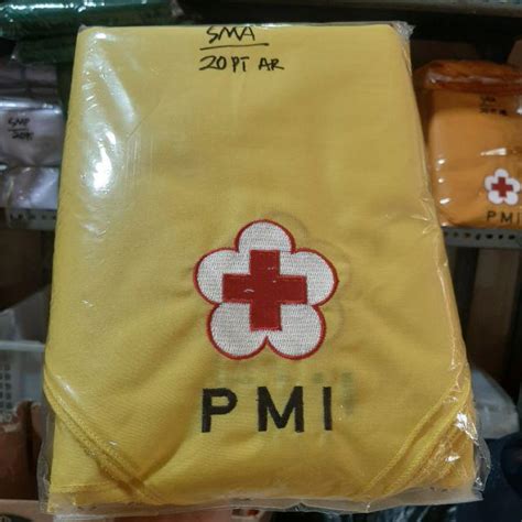 Jual Syal Pmi Dan Pmr Kuning Biru Putih Hijau Bordir Tetoron Shopee