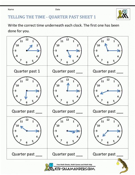 Telling Time 2 Worksheet Telling Time Worksheets Oclock And Half Past