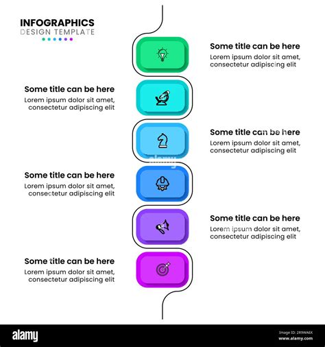 Infographic Template With Icons And 6 Options Or Steps Path Can Be