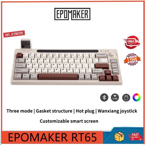 EPOMAKER RT65 Three Mode Customized Mechanical Keyboard Gateway Structure Support For Hot Plug