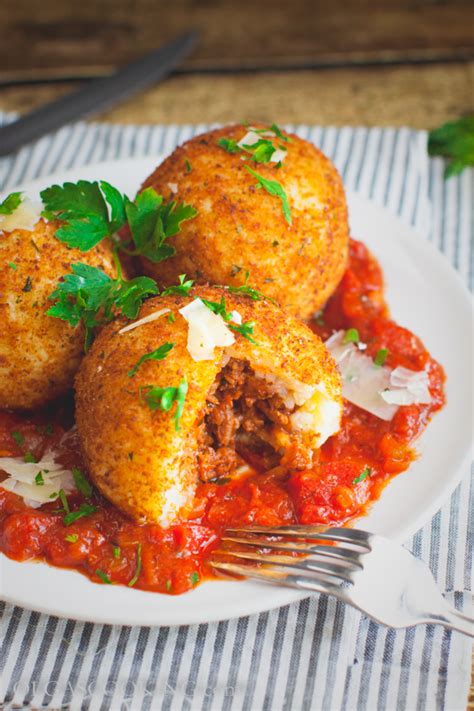 Stuffed Fried Rice Balls - Olgas Cooking