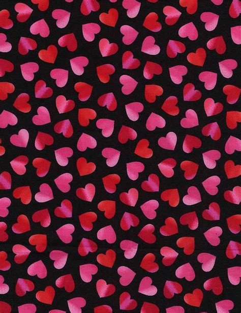 HEARTS OMBRE HEARTS Hearts Black 100 Cotton Quilting Etsy