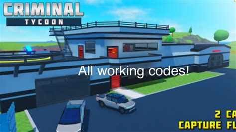 All Working Codes In Criminal Tycoon Roblox Youtube