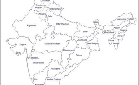 India States Map And Outline Ad States Ad India Outline Map India Map ...