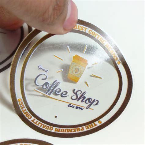 Jual Cetak Stiker Vinyl Transparan Stiker Logo Minuman Stiker Logo