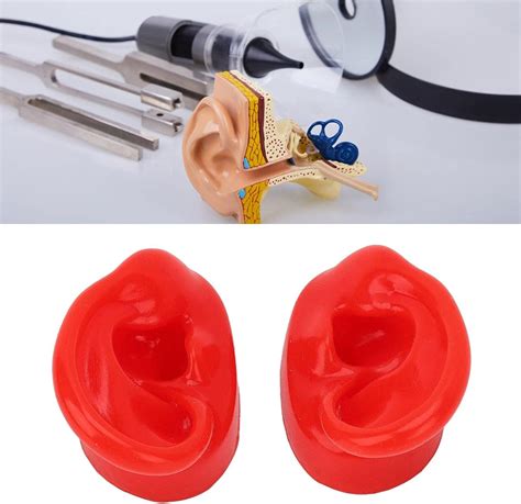 Silicone Ear Model Human Ear Display For Jewelry And Hearing Aid Practice Red