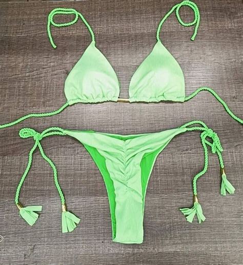 Triangle Bikini With Double String Panties For Sale Australia New Collection Online SHEIN