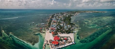 Gorgeous Aerial View Of The Split In Caye Caulker Belize With