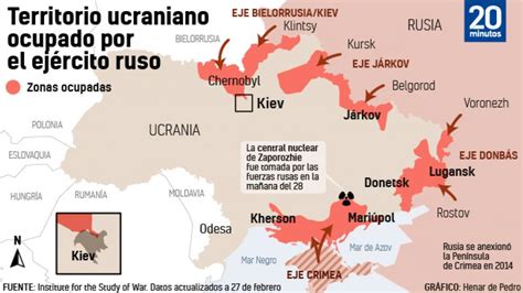 MAPA Los Cuatro Ejes Del Avance Ruso Sobre Ucrania Estas Son Las