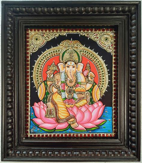 Ganesha Tanjore Painting Buy Original Tanjore Painting Jline Arts