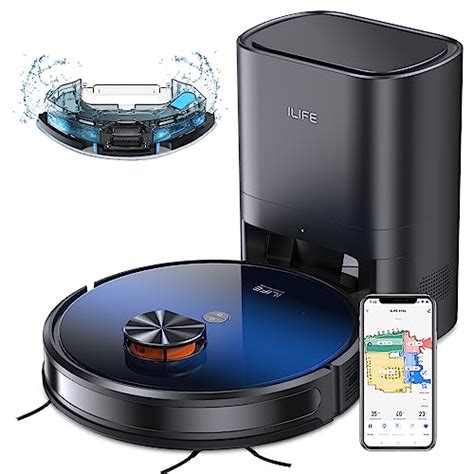 ILIFE Robot Vacuum And Mop Combo Self Emptying For 60 Days Of Cleaning