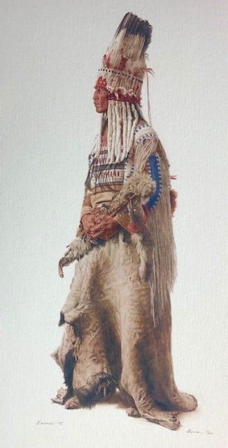 Blackfoot Ceremonial Headdress by James Bama