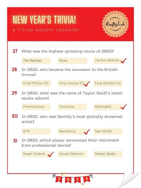 40 Fun New Year S Trivia Questions And Answers For Work