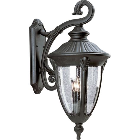 Progress Lighting Meridian 27 In H Textured Black Outdoor Wall Light At