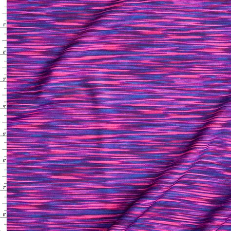 Cali Fabrics Hot Pink Purple And Blue Space Dye Print Nylonspandex Fabric By The Yard