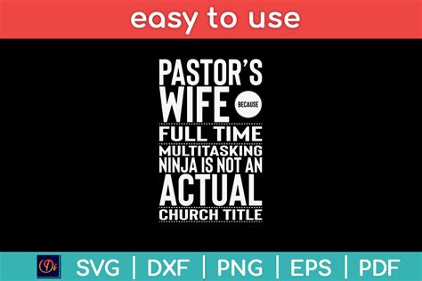 Pastor Wife Full Time Multitasking Ninja Graphic By Designindustry