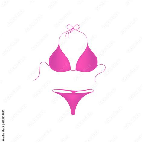 Bikini Suit In Pink Design Stock Vector Adobe Stock