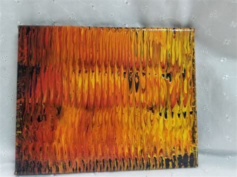 Original Art Fiery Furnace Stretched Canvas One Of Etsy