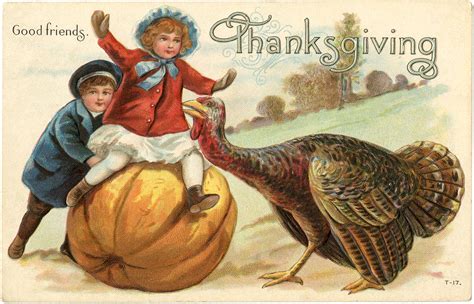 Victorian Thanksgiving Postcard The Graphics Fairy