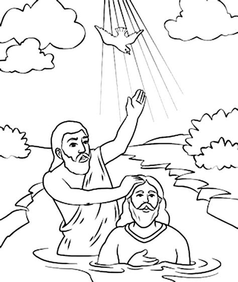 Coloring Page Of John The Baptist Baptizing Jesus Coloring Walls 21760 ...