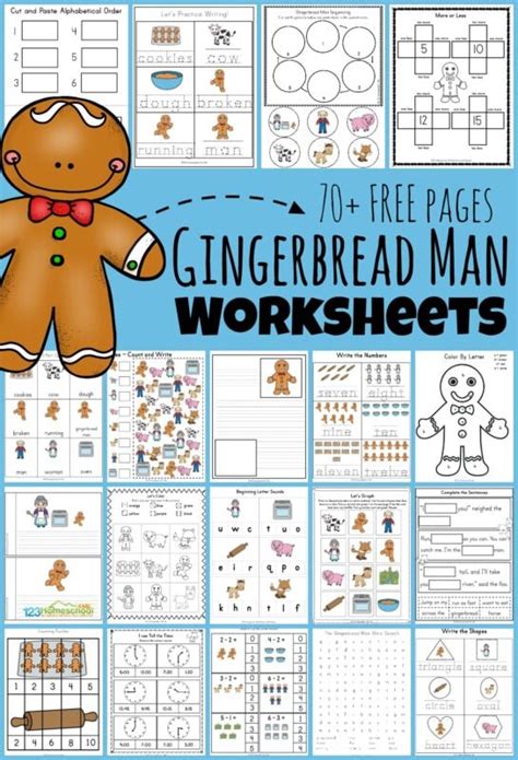 Printable Gingerbread Man Worksheets