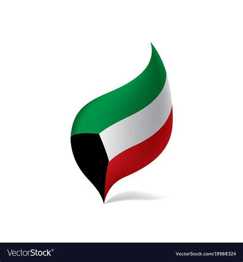 Kuwait flag Royalty Free Vector Image - VectorStock