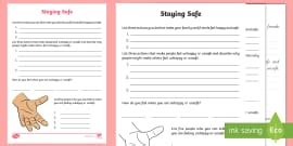 My Safe Place Activity Sheet Where Do You Feel Safe