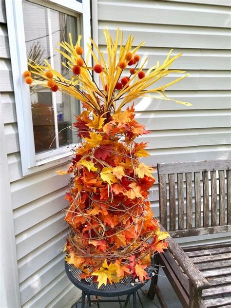 Fall Tree Decor Lighted Tree Tutorial Fall Tree Diy Etsy In 2020