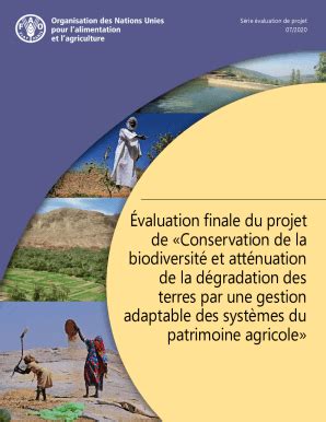 Fillable Online Valuation Finale Du Projet De Conservation De La