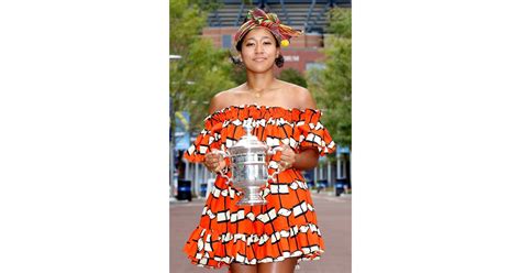 Naomi Osaka's 2020 US Open Head Wrap and Orange Dress | POPSUGAR ...