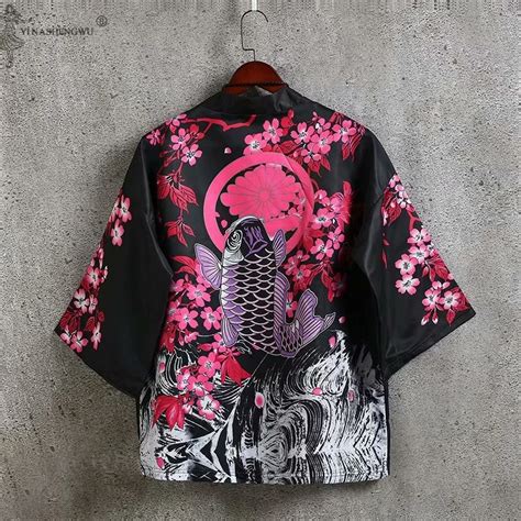 Kimono tradicional japonés Unisex cárdigan de Yukata Harajuku camisa