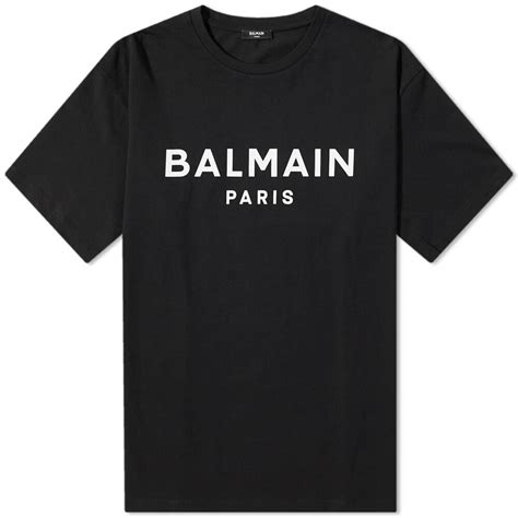 Balmain Men S Classic Paris T Shirt In Black White Balmain