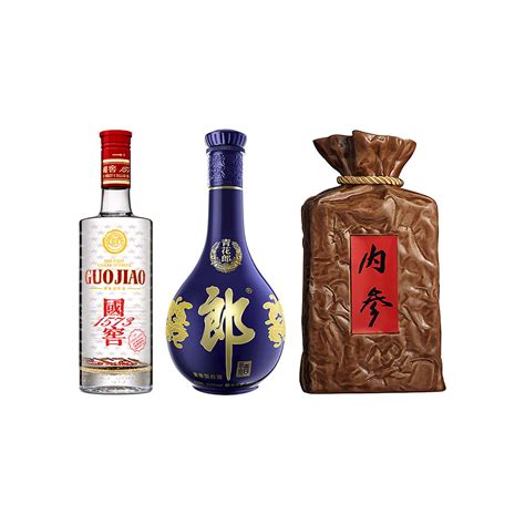 国窖1573 白酒组合装：国窖1573 52 500ml郎酒青花 53 500ml酒鬼内参 52 500ml 免税价格亿点免税