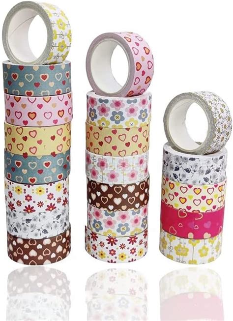 Japsi Adhesive Colorful Decorative Designers Tape Rolls Set Of Pcs