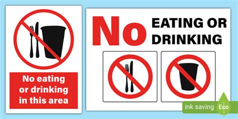 No Eating Drinking Sign Posters Signage Twinkl Twinkl