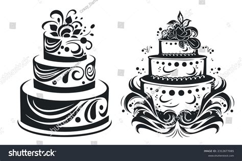 12,164 Wedding Cake Silhouette Images, Stock Photos, 3D objects ...