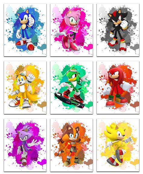 Buy Cng Digital Sonic The Hedgehog Unframed Set Of X Inches