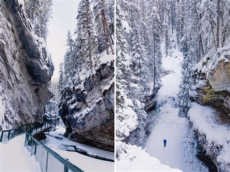 Johnston Canyon Winter Hike Exploring Frozen Waterfalls In Banff