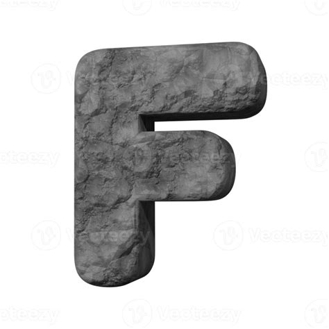 Stone Text Effect Letter F 3d Render 16316488 Png