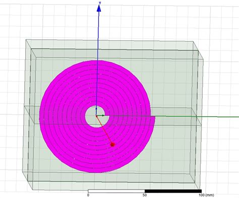 How To Give A Voltage Source To A Planar Spiral Circular Coil In Ansys Hfss