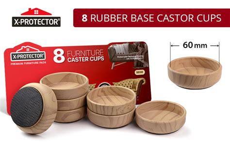 Rubber Base Castor Cups Pcs Mm X Protector Furniture Castors