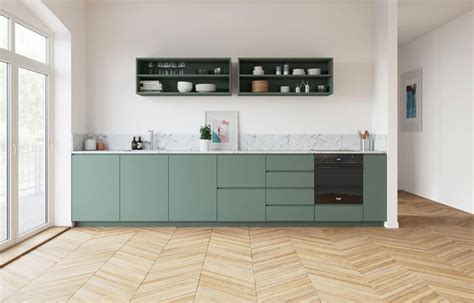 Cuisine verte sauge la couleur tendance pour une déco chic et naturelle