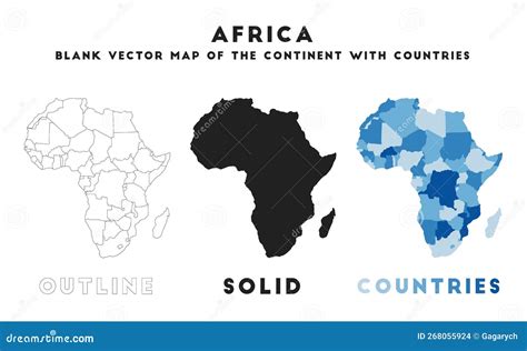 Africa map. stock vector. Illustration of location, continent - 268055924