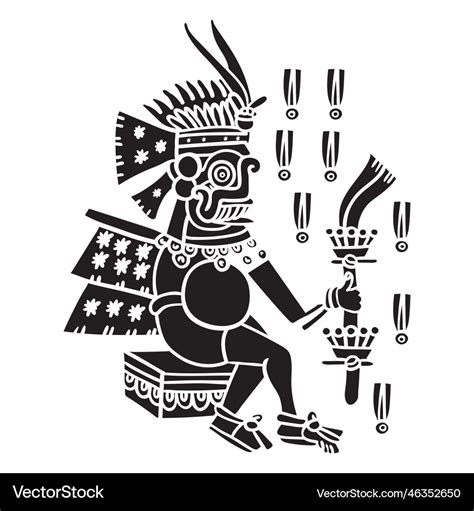 Aztec gods tlaloc Royalty Free Vector Image - VectorStock