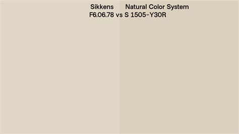 Sikkens F6 06 78 Vs Natural Color System S 1505 Y30r Side By Side