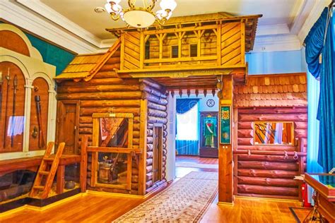 Interior of Poltava Battle Historical Museum with Elements of Timber ...