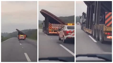 Carreta Transportando Carga Indivis Vel Surpreende Motoristas A