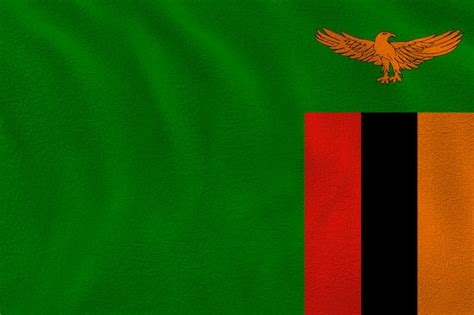 Premium Photo | National flag of zambia background with flag of zambia